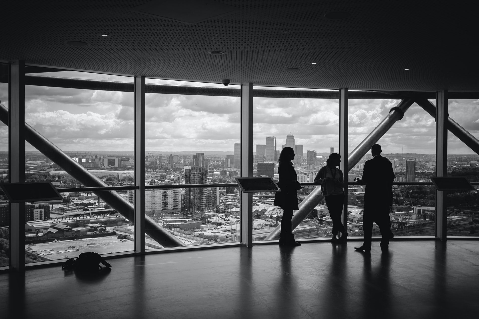 Business professionals in modern office